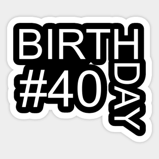 40th Birthday Sticker